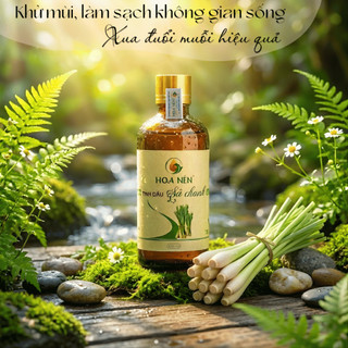 Tinh dầu Sả Chanh nguyên chất 100ml - Hoa Nén - Hương thơm mát, kh.ử mùi, ẩm mốc, đuổi muỗi.