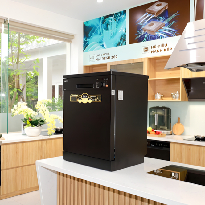Máy Rửa Bát Nagakawa NMD9812 16 Bộ Sấy PTC Double Fan Triple Wash 3 Giàn Rửa Diệt Khuẩn Bảo Hành 2 Năm | BigBuy360 - bigbuy360.vn
