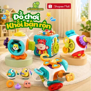 Đồ Chơi Khối Bận Rộn Cầm Tay Montessori 6in1 10in1 Cho Bé BỐ KHỦNG LONG Trứng Bận Rộn Đồ Chơi Trí Tuệ Cho Bé