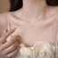 HOLIE Dây Chuyền Nữ Hình Nơ Kèm Charm Trái Tim, Ngôi Sao – Phong Cách Dễ Thương, Tiểu Thư Hàn Quốc DC19