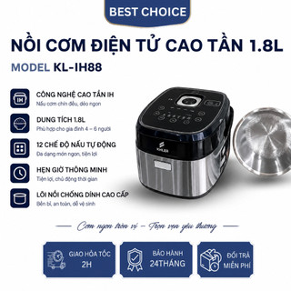 NỒI CƠM ĐIỆN TỬ CAO TẦN KAILER KL-IH88 1,8l Lòng Inox 304 – Nấu Cơm Ngon Chuẩn Nhà Hàng