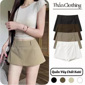 Quần Váy Cạp Trễ Chất Vải Kaki Mềm Dáng Ngắn | MS
