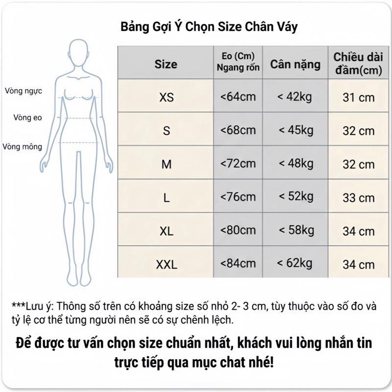 Quần Váy Cạp Trễ Chất Vải Kaki Mềm Dáng Ngắn | MS