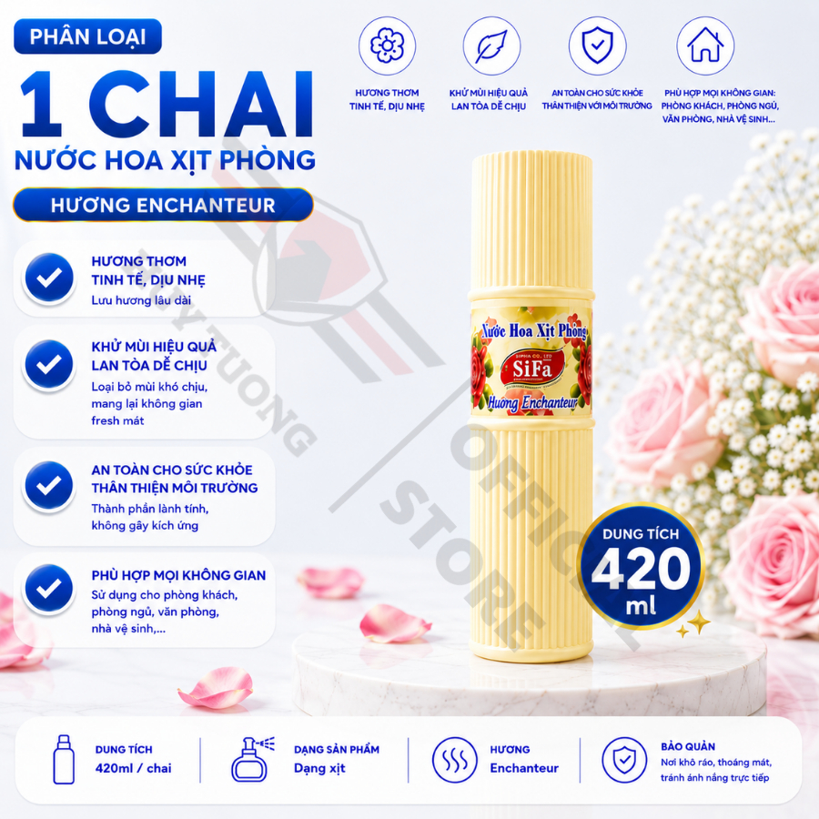 Combo 3 Chai Nước Hoa Xịt Phòng Huy Tưởng hương Cao Cấp Làm Thơm Khử Mùi Ẩm Mốc 420ml - 220ml | BigBuy360 - bigbuy360.vn