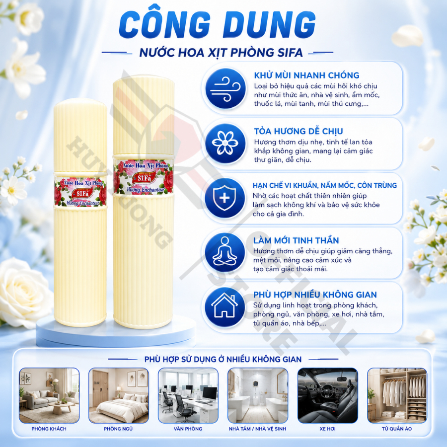 Combo 3 Chai Nước Hoa Xịt Phòng Huy Tưởng hương Cao Cấp Làm Thơm Khử Mùi Ẩm Mốc 420ml - 220ml | BigBuy360 - bigbuy360.vn