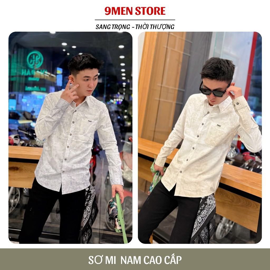Sơ Mi Nam Vải Cotton Wash Hàn Quốc Cao Cấp Thấm Hút Mồ Hôi Sang Trọng 06