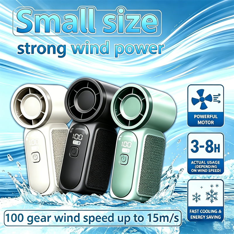 Quạt cầm tay X688  Siêu mini quạt tích điện Dễ mang theo 100 cấp độ gió quạt cầm tay mini sạc điện