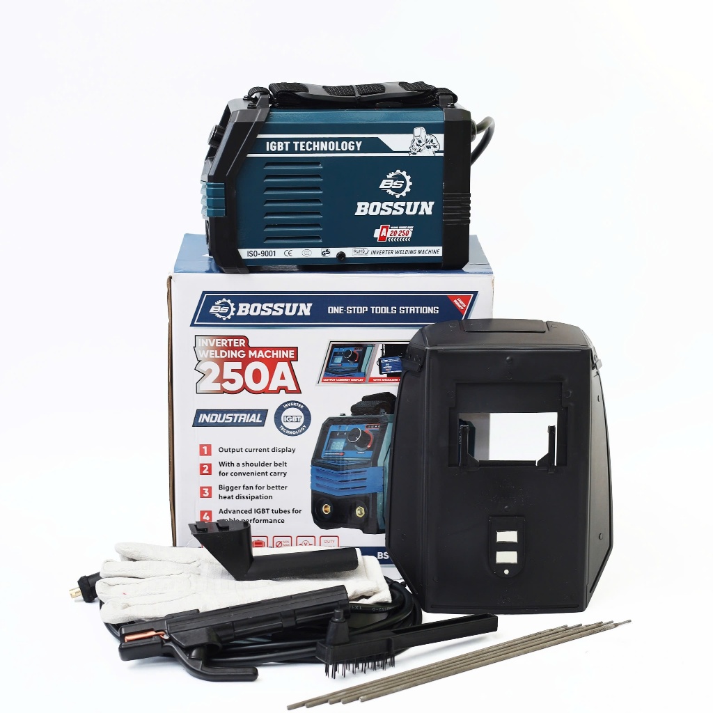 [MỚI VỀ] Máy Hàn Điện Mini 250A Bossun BS-M250IGBT Đa Năng Nhỏ Gọn Chất Lượng Cao, Tặng Thước Dây