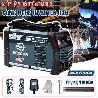 Máy Hàn Điện Tử Mini BOSHUN MMA-250IGBT , INVERTER IGBT, Lõi Đồng, Hàn Que 1.6-3.2mm