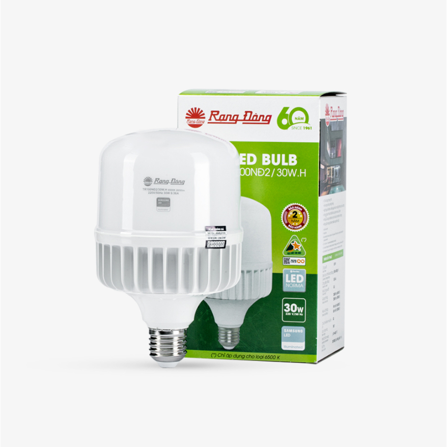 Bóng đèn led, đèn led trụ Rạng Đông 30w 40w 50w đui e27 ánh sáng trắng tiết kiệm điện