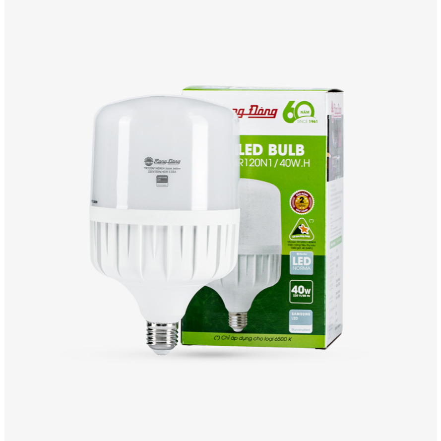 Bóng đèn led, đèn led trụ Rạng Đông 30w 40w 50w đui e27 ánh sáng trắng tiết kiệm điện