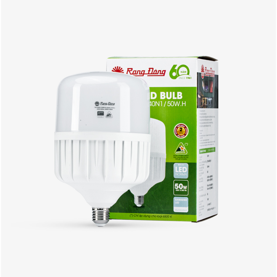 Bóng đèn led, đèn led trụ Rạng Đông 30w 40w 50w đui e27 ánh sáng trắng tiết kiệm điện