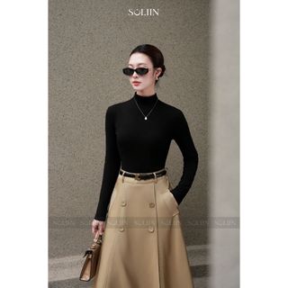[BST MỚI] Chân Váy Chữ A Chất Liệu Kaki SOLIIN Chân Váy Xòe Thiết Kế Công Sở Thanh Lịch | ZOEY