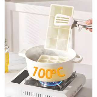 Khay Làm Đá Silicon Có Nắp Chống Mùi Tủ Lạnh, Khay Làm Đá Thông Minh 4-6-8 Viên Dẻo Mềm Dễ Lấy Đá An Toàn Thực Phẩm