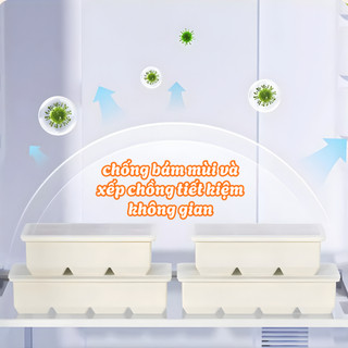 Khay Làm Đá Silicon Có Nắp Chống Mùi Tủ Lạnh, Khay Làm Đá Thông Minh 4-6-8 Viên Dẻo Mềm Dễ Lấy Đá An Toàn Thực Phẩm