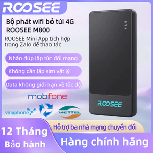 Bộ phát wifi 4G bỏ túi Roosee M800- không cần lắp sim, pin 5000mAh, ROOSEE mini app thao tác, ba nhà mạng chuyển đổi