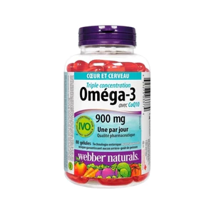 TPBVSK Webber Naturals Triple Strength Omega 3 + CoQ10 - Hỗ trợ sức khoẻ tim mạch & não bộ