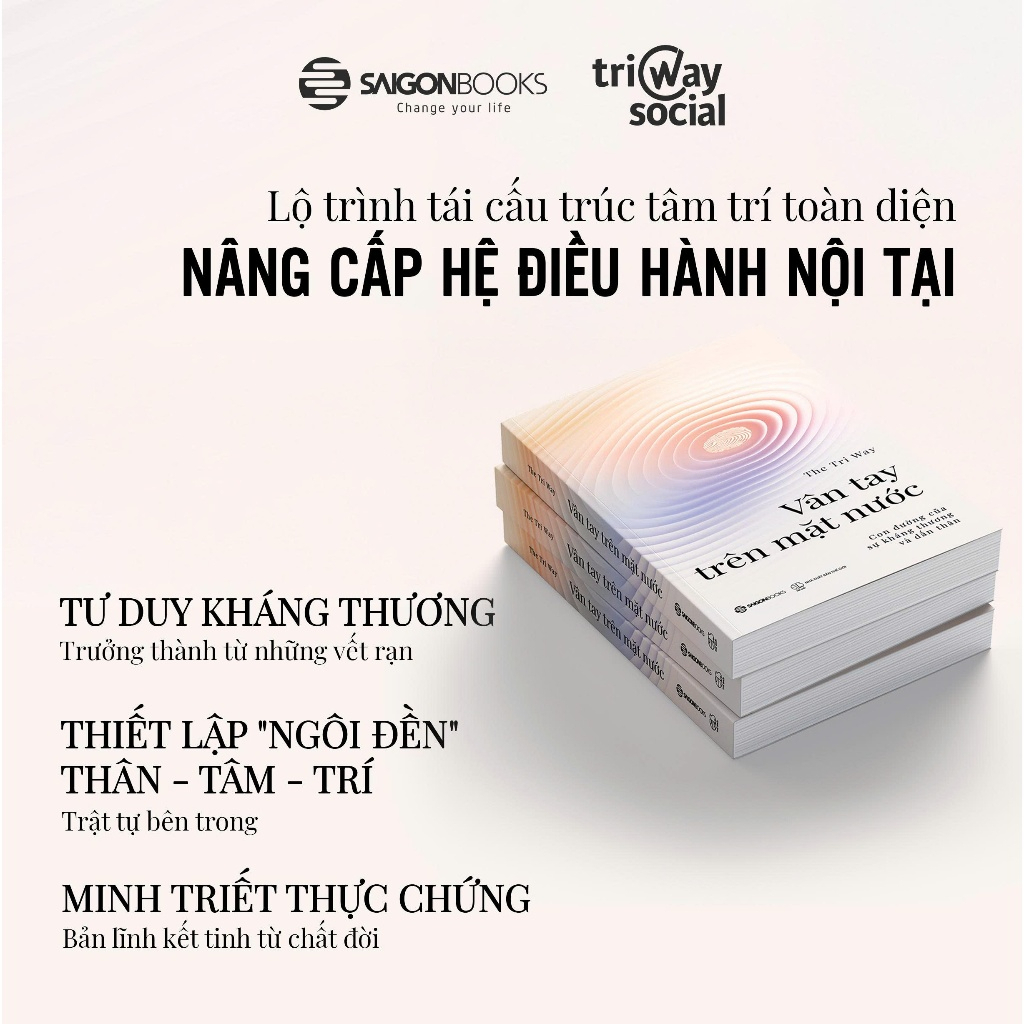 Sách - Vân Tay Trên Mặt Nước - Con Đường Của Sự Kháng Thương và Dấn Thân - The Tri Way