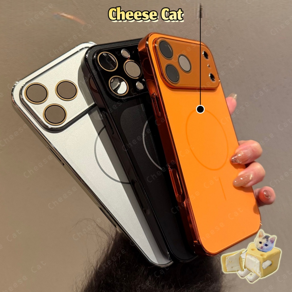 Biến đổi tức thì thành ốp lưng iPhone 17 Pro Max Ốp lưng từ tính bảo vệ mặt kính cho iPhone 11 12 13 14 15Plus 16 Pro