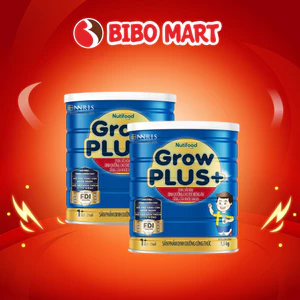 Combo 2 Lon Sữa GrowPLUS+ Xanh 1+ Cho Bé 1-2 Tuổi Hỗ Trợ Trẻ Biếng Ăn 1.5Kg - Bibo Mart