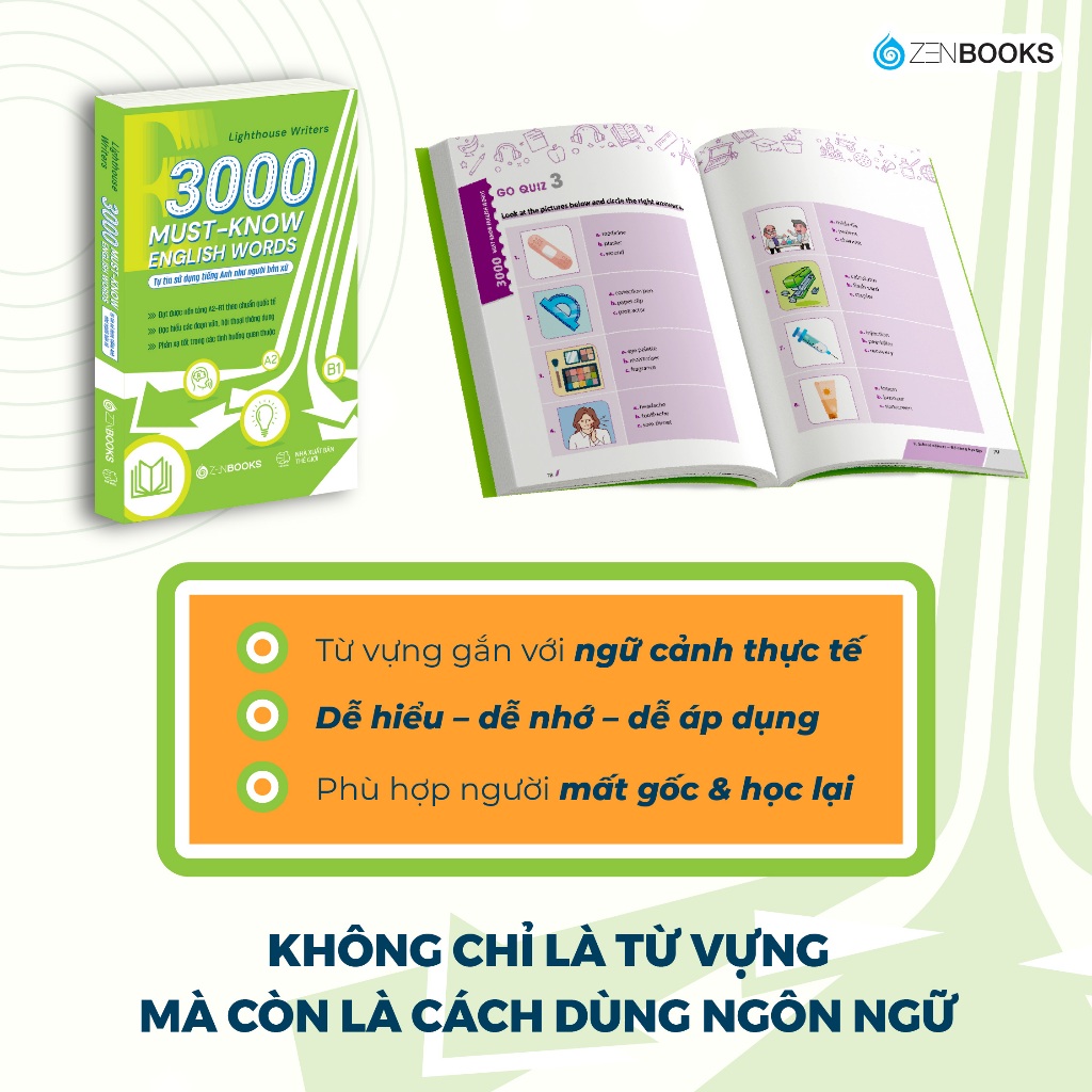 Sách - 3000 Từ Vựng Tiếng Anh Thông Dụng - Tự Tin Sử Dụng Tiếng Anh Như Người Bản Xứ- English Words