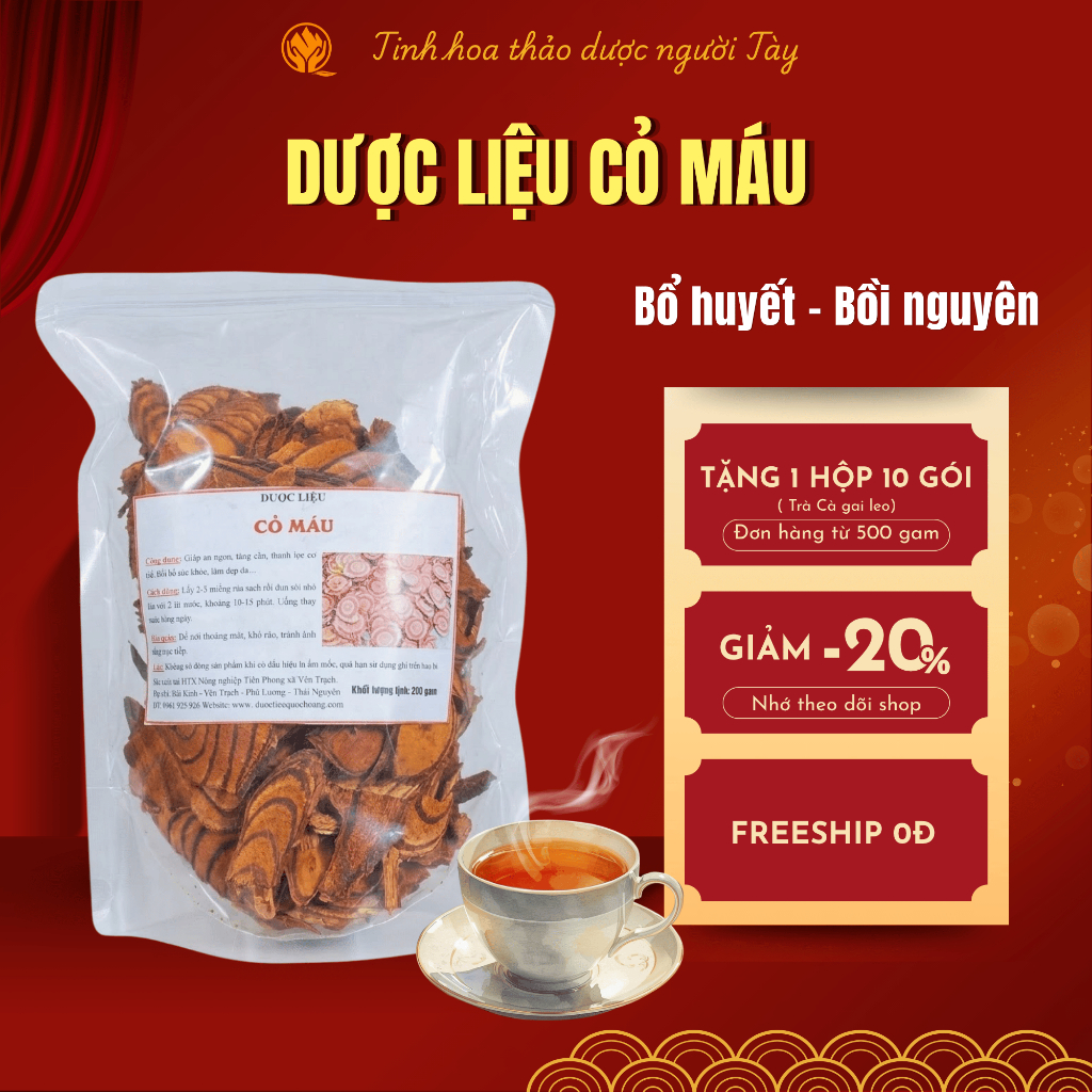 Dược liệu Cỏ máu ( Kê huyết đằng) Loại 1 không vụn - Trà cỏ máu bồi bổ cơ thể, ăn ngon ngủ ngon, điều hòa khí huyết