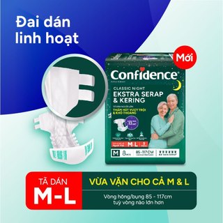 [Live Độc Quyền] Tã dán/ quần người lớn Confidence siêu thấm hút size M-L/ L - XL