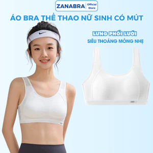 Áo bra nữ, áo lót học sinh thể thao lưng phối lưới mỏng nhẹ thoáng mát ZANABRA A611