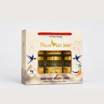 [CAO CẤP] Yến Chưng Sâm Ngọc Linh Nest Việt 360 - Yến Tươi 2g (Hũ 70ml)