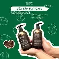 Sữa Tắm Hạt Cà Phê Cỏ Cây Hoa Lá 300g - Làm Sạch Sâu, Loại bỏ Tế Bào Chết dịu nhẹ - BOS