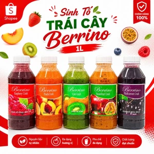 Sinh Tố Trái Cây Berrino 1L Đậm Đặc, Đầy Đủ Vị Chuyên Dùng Trong Pha Chế Đồ Uống, Làm Bánh