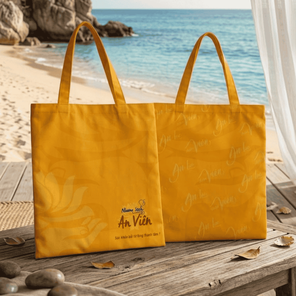 Túi vải canvas cao cấp logo Nhang sạch An Viên