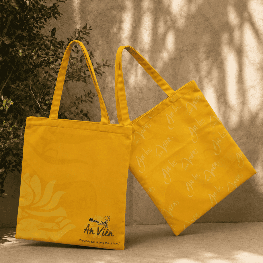 Túi vải canvas cao cấp logo Nhang sạch An Viên