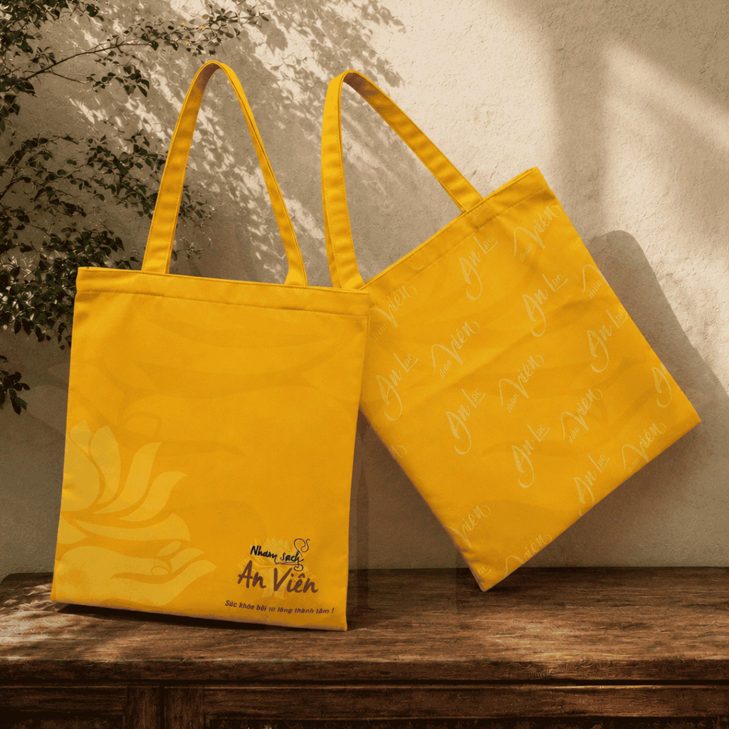 Túi vải canvas cao cấp logo Nhang sạch An Viên