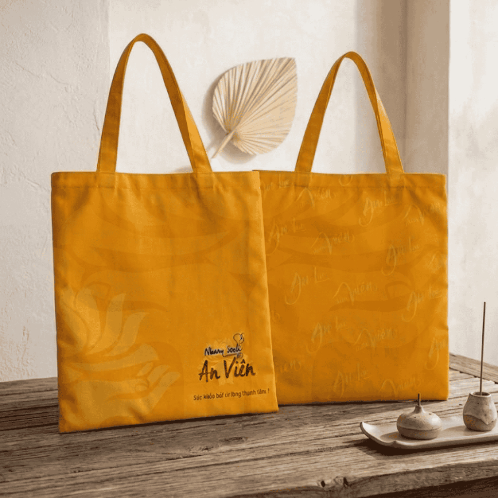 Túi vải canvas cao cấp logo Nhang sạch An Viên
