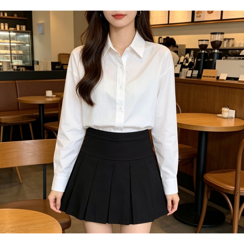 Chân Váy Xếp Ly Chữ A Nữ OHANLY – Váy Tennis Umi Hàn Cạp Cao Form Xòe Mặc Đi Chơi Phối Outfit