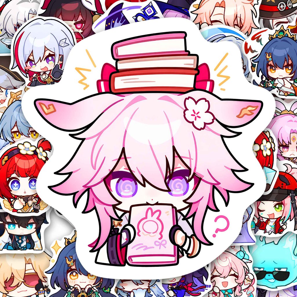 Sticker Honkai Star Rail Chống Nước In Evanescia, Kafka, Acheron, Herta ...