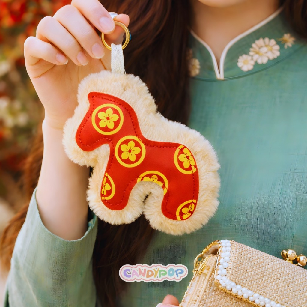 Charm ngựa Mã Mây May Mắn họa tiết đồng tiền hoa mai tài lộc - Móc khóa phụ kiện treo túi xách, ba lô - Quà tặng ý nghĩa