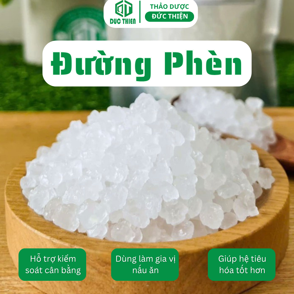 Đường Phèn Viên Thảo Dược Đức Thiện – Trắng, Sạch, Ngọt Thanh, Tiện Lợi Mix Trà, Làm Đẹp, Nấu Ăn