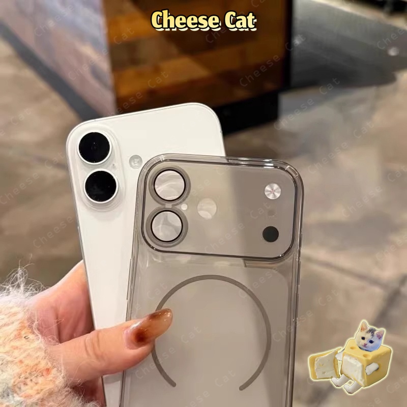 Ốp lưng màu xám không ố vàng cho iPhone 13 14 12 11 15 16 17 Pro Max Ốp lưng kèm miếng dán bảo vệ màn hình