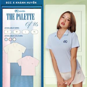 Áo Phông Cổ V Polo ECOCHIC Áo Form Logo In Chất Liệu Cao Cấp Mềm Mịn Chính Hãng B241