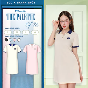 Váy Polo ECOCHIC Cổ Polo Phối Viền Tay Logo Chất Liệu Cao Cấp Chính Hãng B240