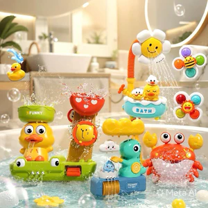 Tổng hợp đồ chơi nhà tắm cho bé, đồ chơi phun nước trong phòng tắm