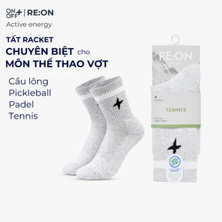 Tất thể thao racket unisex RE:ON dành cho các môn vợt pickelball, cầu lông, tennis.. ONOFF -15AQ26A552-15AR26A553