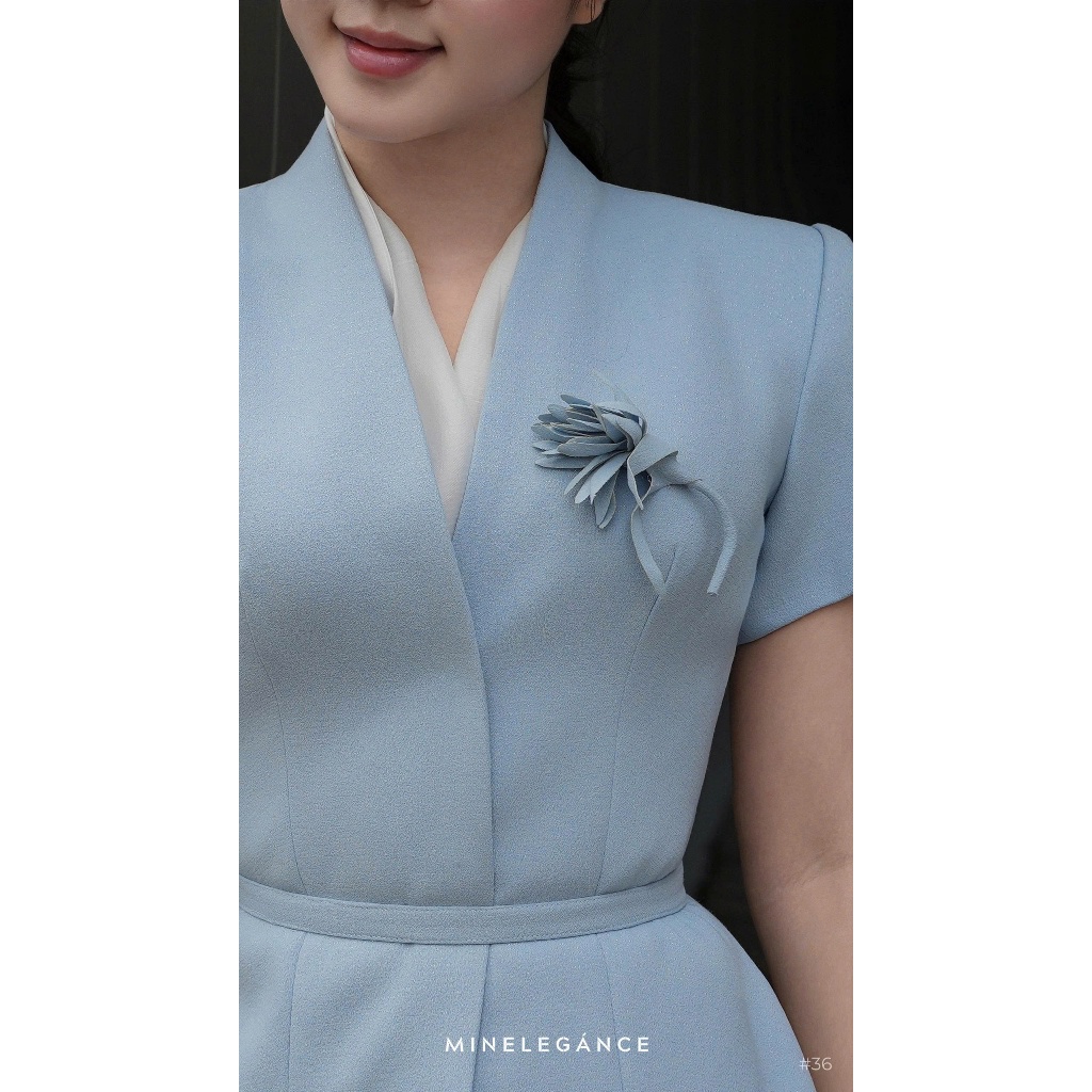 MINELEGÁNCE | SET ÁO VEST & CHÂN VÁY BÚT CHÌ THANH LỊCH, SANG TRỌNG - MIN36