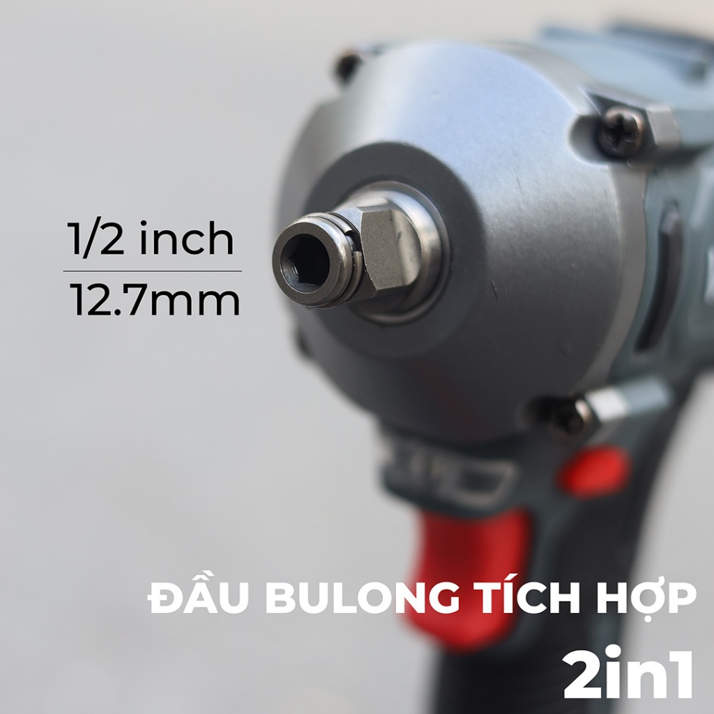 [Kèm Phụ Kiện] Máy Bắn Bulong Workfix WF-IW360BL, Chuyên Siết Mở Ốc, Khoan, Vít, Combo Kèm Bộ 10 Phụ Kiện Đa Năng