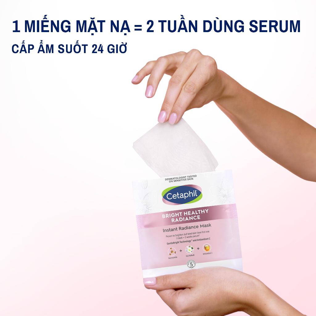 [CETAPHIL x HANNAH] Hộp 6 miếng mặt nạ dưỡng sáng và cấp ẩm Cetaphil Bright Healthy Radiance Instant Mask 6x23ml