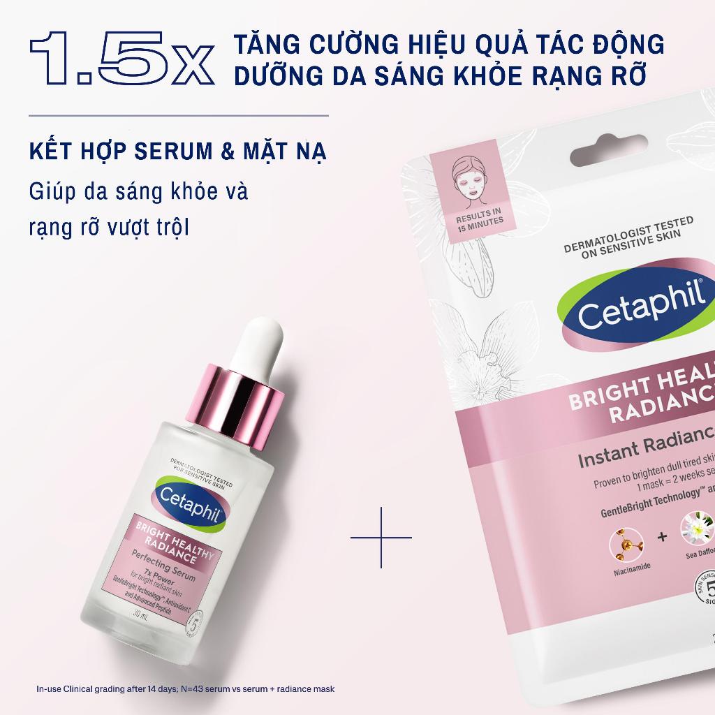 [CETAPHIL x HANNAH] Hộp 6 miếng mặt nạ dưỡng sáng và cấp ẩm Cetaphil Bright Healthy Radiance Instant Mask 6x23ml