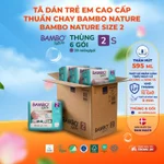 Thùng Tã Dán Trẻ Em Cao Cấp Thuần Chay Bambo Nature Mỏng Nhẹ Thoáng Khí Cho Bé Sơ Sinh Nhập Khẩu Đan Mạch — ảnh 3
