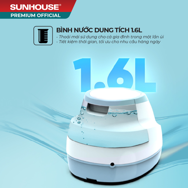 Bàn là hơi đứng Sunhouse SHD2109 - Thiết kế ủi treo - ủi nằm 2in1 đa năng, hơi phun cực mạnh 32g/phút